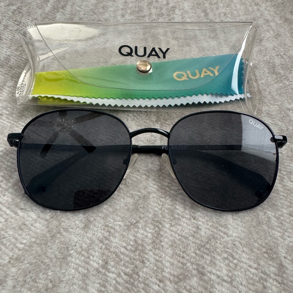 Quay Black Sunglasses with Case